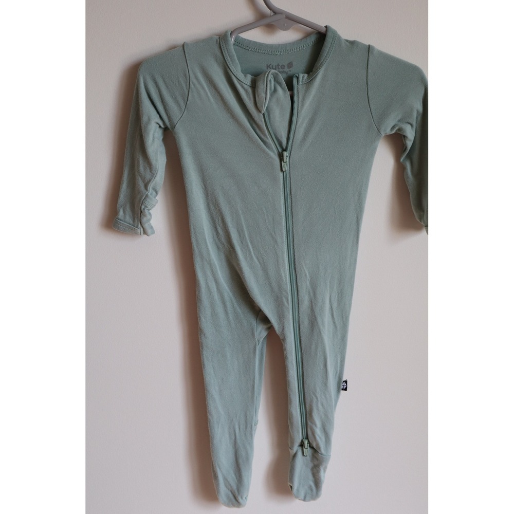 Kyte Baby Green Blue Zippered Romper 0-3 Months